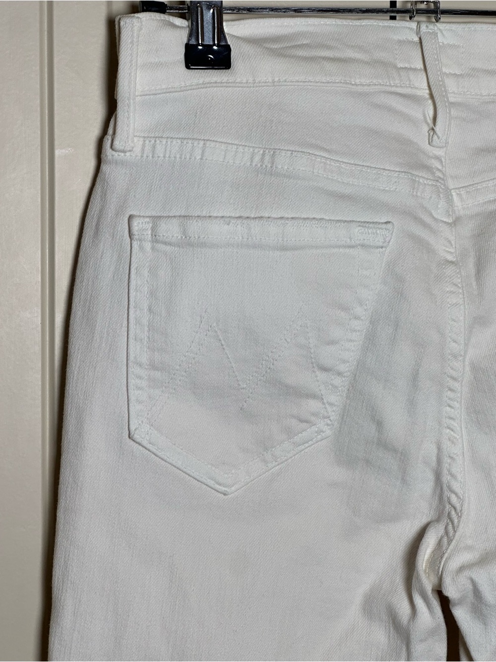 Mother The Rascal Crop Fray Jeans Off-White/ Cream Size 25 Casual Trendy Preppy - Picture 14 of 14